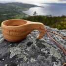 Turkopp stor med lærreim, ut på tur aldri sur thumbnail