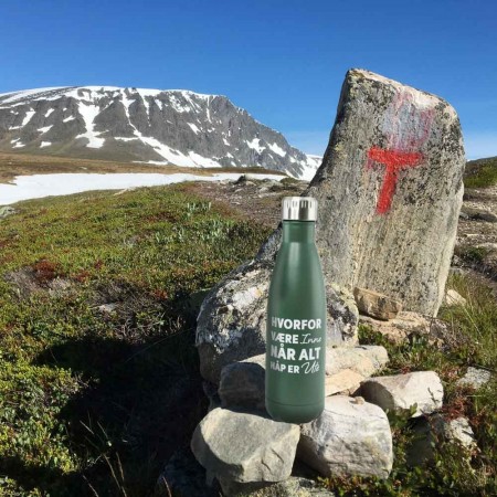 Termoflaske grønn, hvorfor være inne når alt håp er ute